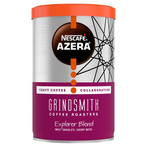 Nescafe Azera Craft Coffee Explorer blend, developed in partnership with Grindsmith is the UK's first instant craft coffee. Crafted from 100% Arabica coffee from Colombia. Discover its delicious, rich taste and savour sweet notes of cherry and chocolate with every sip. This tin makes 41 mugs of premium instant coffee.