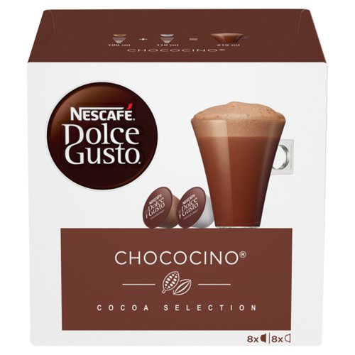 Nescafe Chococino Capsules for Dolce Gusto Machine Ref 12352725 Packed 48 (3x16 Capsules=24 Drinks) 4095211 Buy online at Office 5Star or contact us Tel 01594 810081 for assistance