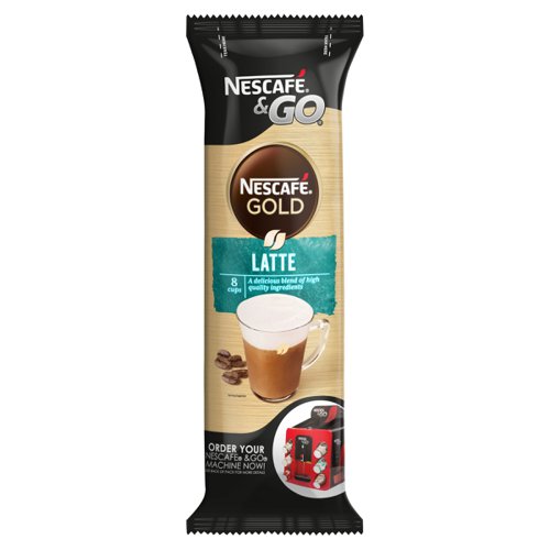 NL26692 Nescafe and Go Gold Latte Coffee Cup 23g (Pack of 8) 12495378