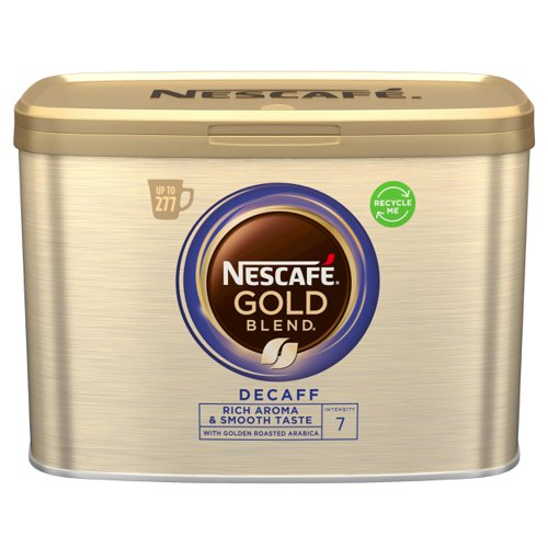 Nescafe Gold Blend Decaffeinated Instant Coffee Granules 500g (Single Tin) - 12452766