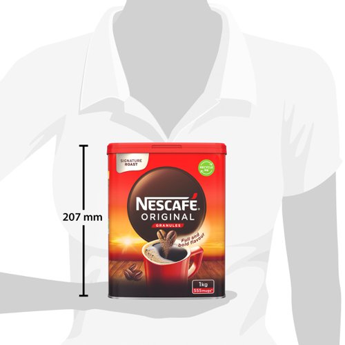 Nescafe Original Instant Coffee Granules Tin 1kg  815446 Buy online at Office 5Star or contact us Tel 01594 810081 for assistance