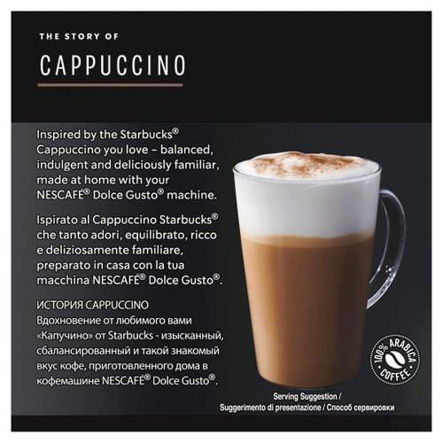 75937NE - STARBUCKS by Nescafe Dolce Gusto Cappucino Coffee 12 Capsules (Pack 3) - 12397695