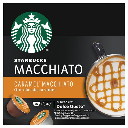 STARBUCKS Caramel Macchiato Capsules for Dolce Gusto Machine 12397694 Pack 36 (3x12 Capsule=36 Drinks)