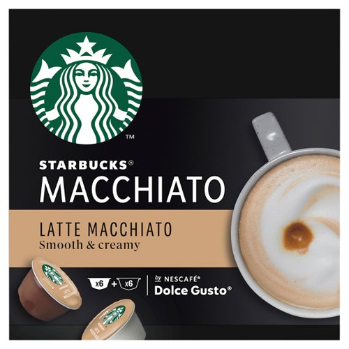 STARBUCKS by Nescafe Dolce Gusto Latte Macchiato Coffee 12 Capsules (Pack 3) - 12397696