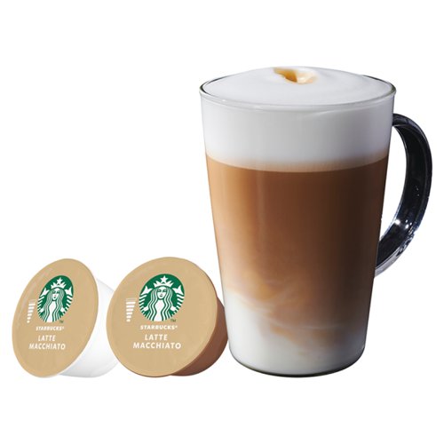 STARBUCKS Latte Macchiato Capsule for Dolce Gusto Machine Ref 12397696 Pack 36 (3x12 Capsule=18 Drinks) Nestle
