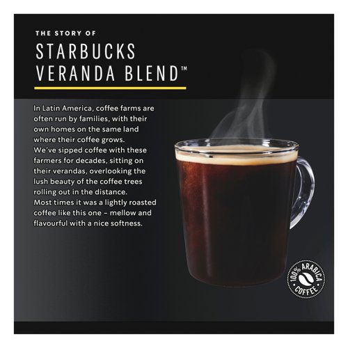 Starbucks Veranda Blend Blonde Roast Americano  3x12 Hot Drinks JA2109