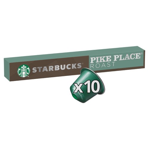 Nespresso Starbucks Pike Place Lungo Coffee Pods Pack 10 Hot Drinks JA3823