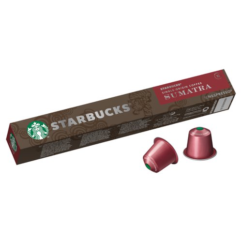 Nespresso Starbucks Sumatra Espresso Coffee Pods Pack 10 Hot Drinks JA3819