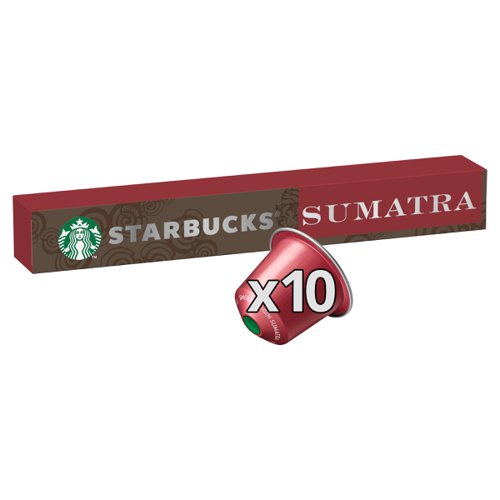 Nespresso Starbucks Sumatra Espresso Coffee Pods Pack 10 Hot Drinks JA3819