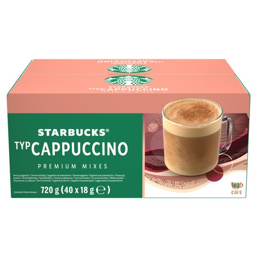STARBUCKS Cappuccino Instant Coffee Sachets 1.8g (Pack 40) - 12604353