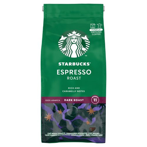 STARBUCKS Espresso Dark Roast Finely Ground Coffee (Pack 200g) 12461186