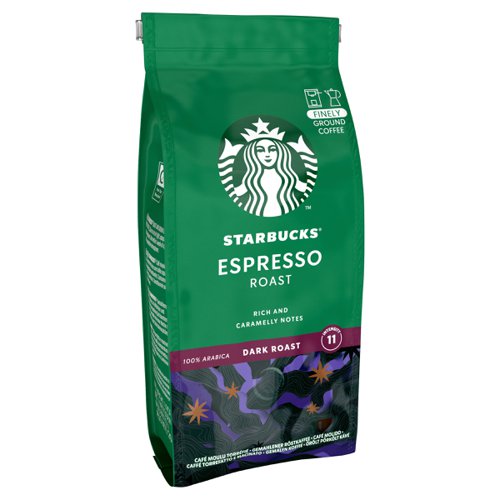 Starbucks Espresso Dark Roast Whole Bean Coffee 200g 12461186 NL20443 Buy online at Office 5Star or contact us Tel 01594 810081 for assistance