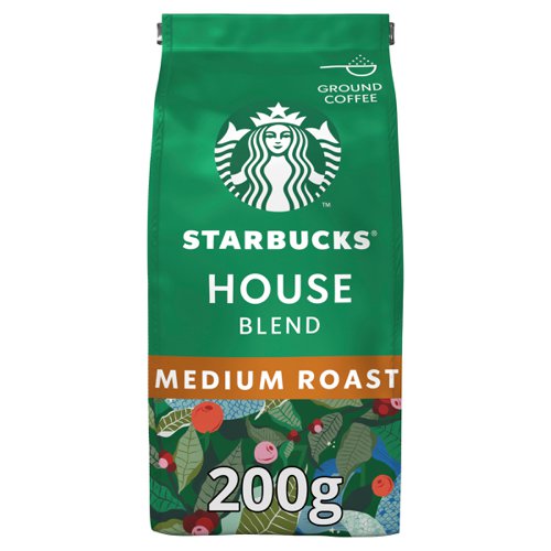 Starbucks House Blend Medium Roast Ground Coffee 200g 12400244 NL93211 Buy online at Office 5Star or contact us Tel 01594 810081 for assistance