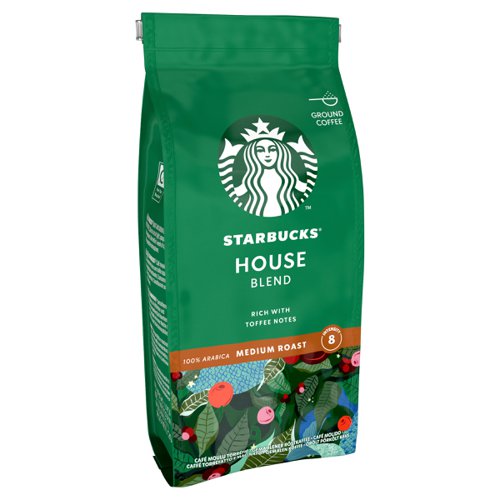 STARBUCKS House Blend Medium Roast Ground Coffee (Pack 200g) - 12400244  11347NE