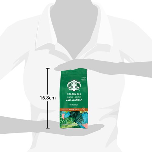 STARBUCKS Single Origin Columbia Medium Roast Ground Coffee (Pack 200g) - 12400229  11354NE