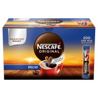 Nescafe Original Instant Coffee Granules Decaffeinated Stick Sachets Ref 12349814 [Pack 200]