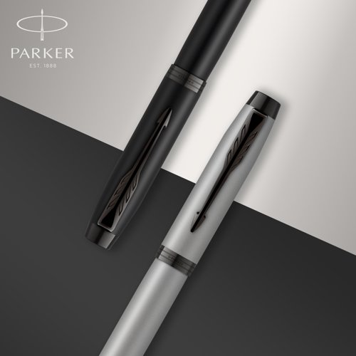 Parker IM Rollerball Pen Black/Chrome Barrel Black Ink Gift Box - 1931658 Ballpoint & Rollerball Pens 77060NR