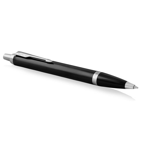 At once smart, polished and professional, the PARKER IM Ballpoint Pen is an ideal partner with unlimited potential. The sleek tapered shape pairs seamlessly with innovative designs to make a striking statement. Crafted with an intense black lacquer body accented in striking chrome trim, this PARKER pen makes a memorable gift. Retracting with a satisfying click, the ballpoint tip and Quinkflow ink ensure an exceptionally smooth and reliable writing experience. Every detail is refined to deliver a writing experience that is at once dependable and faithful to over 125 years of PARKER brand heritage.