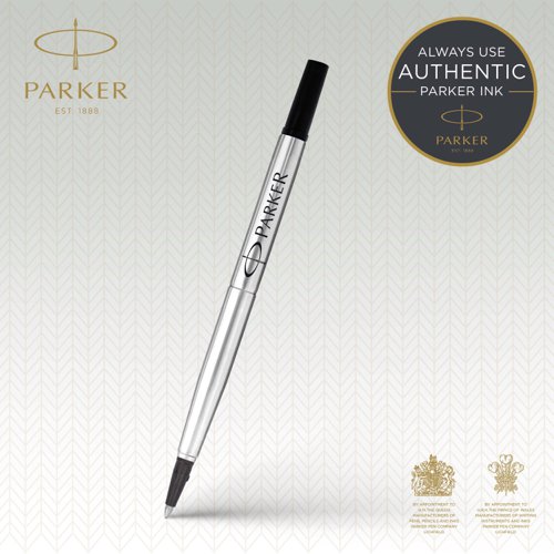 Parker Quink Rollerball Refill for Rollerball Pens Medium Black (Pack 2) - 1950325 77025NR Buy online at Office 5Star or contact us Tel 01594 810081 for assistance