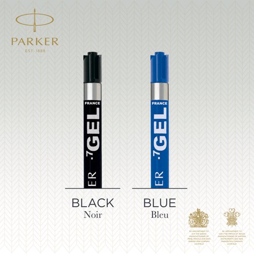 Parker Quink Gel Ink Refill Medium Black (Pack 2) 1950362 Newell Brands
