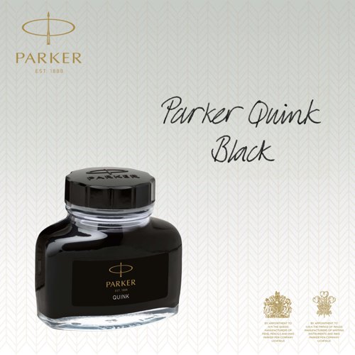 Parker Quink Bottled Refill Ink for Fountain Pens 57ml Black - 1950375 56547NR