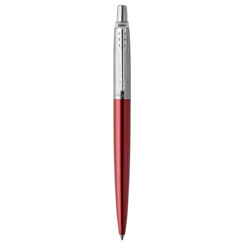 Parker Jotter Ballpoint Pen Kensington Red/Chrome Blue Ink Gift Box - 1953187 56603NR Buy online at Office 5Star or contact us Tel 01594 810081 for assistance