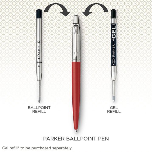 Parker Jotter Ballpoint Pen Chelsea Orange/Chrome Barrel Blue Ink Gift Box - 1953189 Newell Brands