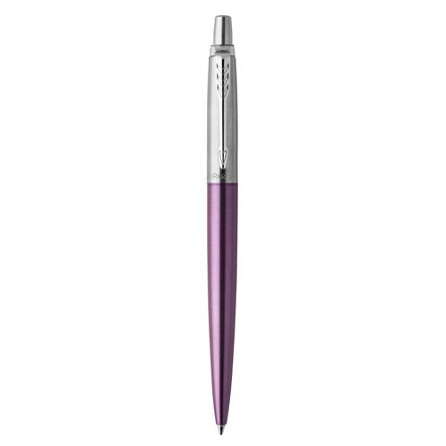 Parker Jotter Ballpoint Pen Victoria Violet/Chrome Barrel Blue Ink Gift Box - 1953190 56638NR Buy online at Office 5Star or contact us Tel 01594 810081 for assistance