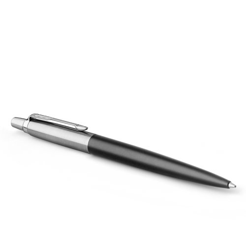 Parker Jotter Ballpoint Pen Black/Chrome Barrel Blue Ink - 1953207  56876NR