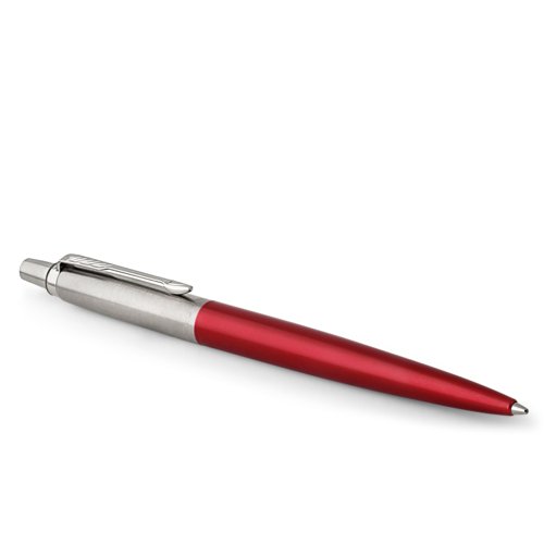 Parker Jotter Ballpoint Pen Red/Chrome Barrel Blue ink - 1953241