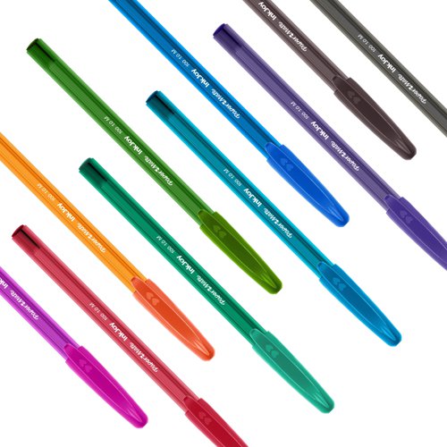 PaperMate Inkjoy 100 Stick Ballpoint Pen Assorted (Pack of 8) 1927074 - GL95719