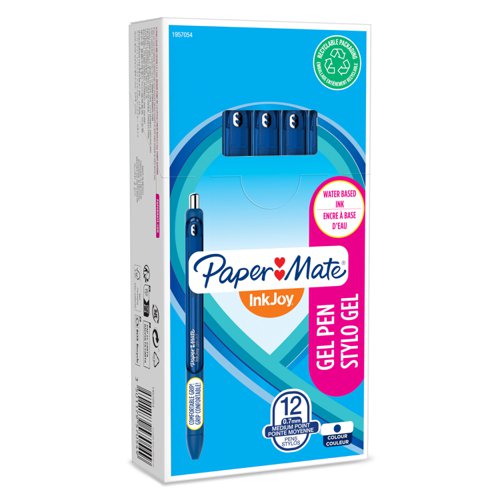 paper Mate 1957054 Inkjoy Gel Pens - Blue Ink - Pack of 12 | 32430J | Newell Brands