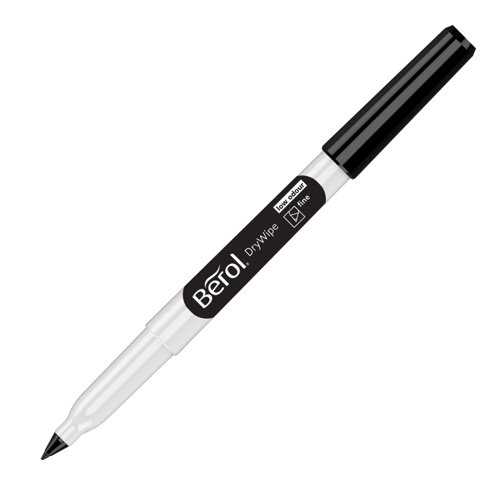 BR84905 | The Berol washable drywipe range marker pens are formulated for use on most leading brands of non-absorbent drywipe boards. Tough, fine nibs make these ideal for the rigours of academic use. Low odour ink. Ventilated cap for safety. Line width 1.0mm. This pack contains 192 black markers.