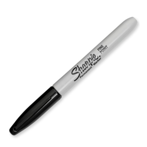 Sharpie 08 Permanent Marker Fine Tip Black (Pack of 12) 1985857