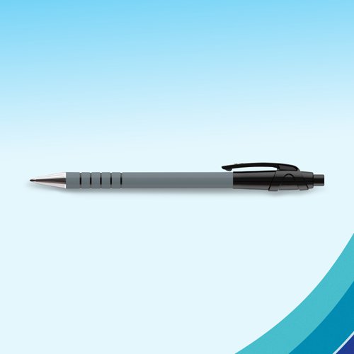 Paper Mate Flexgrip Ultra Retractable Ballpoint Pen 1.0mm Tip 0.5mm Line Black (Pack 5) - 2027751