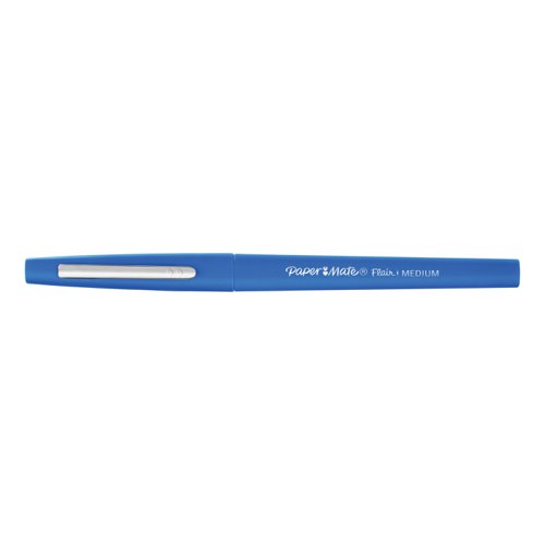 Paper Mate Flair Fibre Tip Pen Medium Point 0.7mm Blue (Pack 5) 2028647 Fineliner & Felt Tip Pens 86573NR