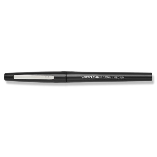 Paper Mate Flair Fibre Tip Pen Medium Point 0.7mm Black (Pack 5) 2028909 Fineliner & Felt Tip Pens 86566NR