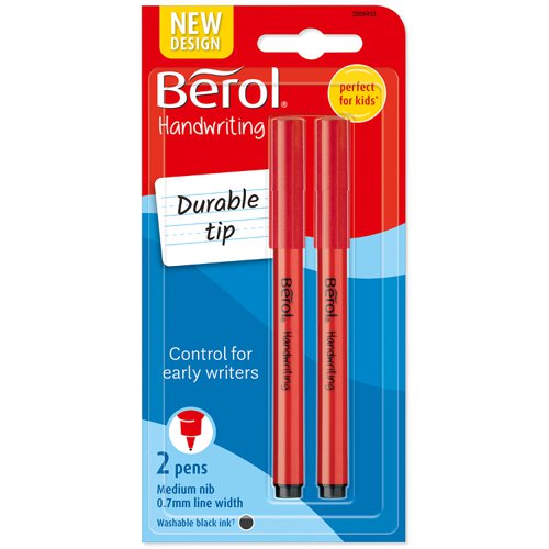 Berol Handwriting Clip Pen 0.6mm Black Pack 24 Fineliner & Felt Tip Pens PE9587
