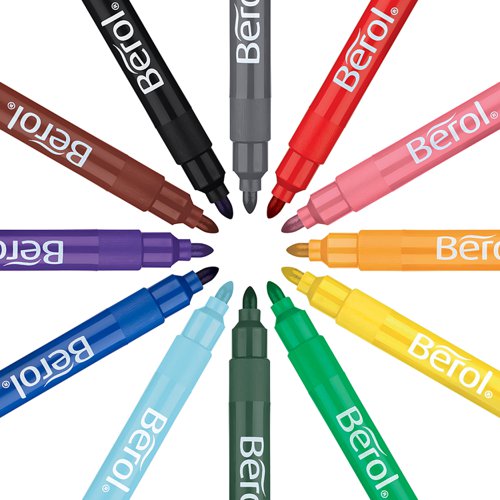 Berol Colourbroad Pen Water Based Ink Assorted (Pack of 42) CBT S0375970 BR30073 Buy online at Office 5Star or contact us Tel 01594 810081 for assistance
