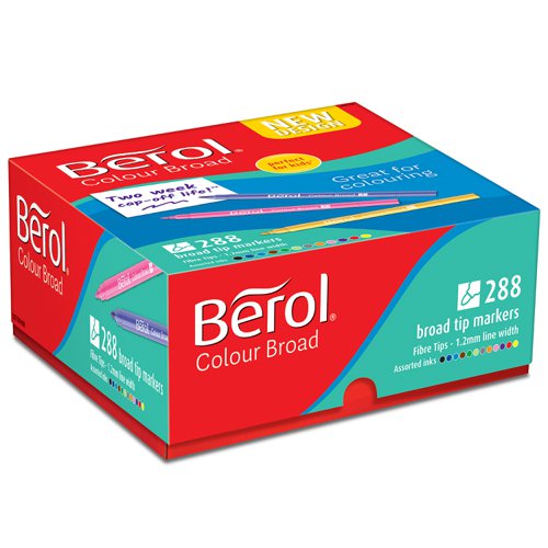 603973 Berol Colourbroad Classpack Assorted Pack Of 288 3P