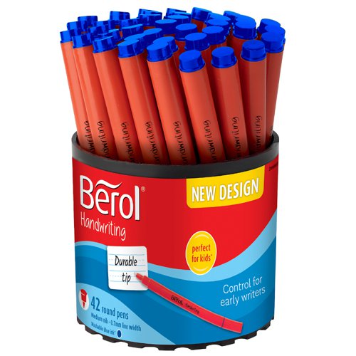 603999 Berol Handwriting Stick Pen Dark Blue Pack Of 42 3P