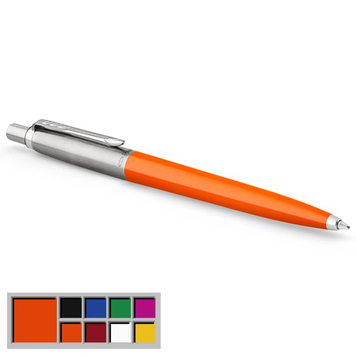 Parker Jotter Ballpoint Pen Orange Barrel Blue Ink - 2076054