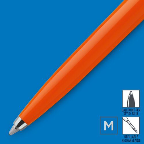 Parker Jotter Ballpoint Pen Orange Barrel Blue Ink - 2076054 Ballpoint & Rollerball Pens 78548NR
