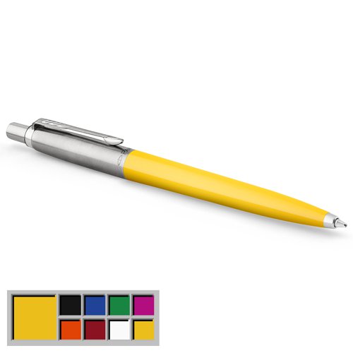 Parker Jotter Ballpoint Pen Yellow Barrel Blue Ink - 2076056 Newell Brands