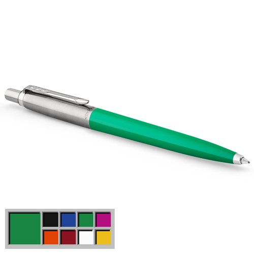 Parker Jotter Ballpoint Pen Green Barrel Blue Ink - 2076058 78562NR Buy online at Office 5Star or contact us Tel 01594 810081 for assistance