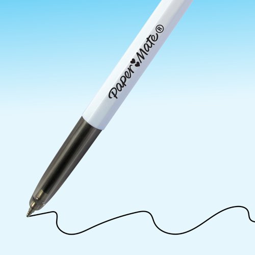 Paper Mate Stick Ballpoint Pen Fine Black (Pack of 50) 2084379 - GL84379