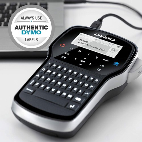 Dymo LabelManager 280 Kitcase Handheld Label Printer QWERTY Keyboard Black/Silver - 2091152