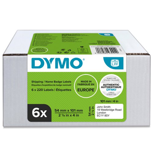 Dymo 99014 LW Shipping Labels 54 x 101mm 6 pack