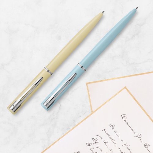 Waterman Allure Ballpoint Pen Pastel Green/Chrome Barrel Blue Ink Gift Box - 2105304 11662NR Buy online at Office 5Star or contact us Tel 01594 810081 for assistance