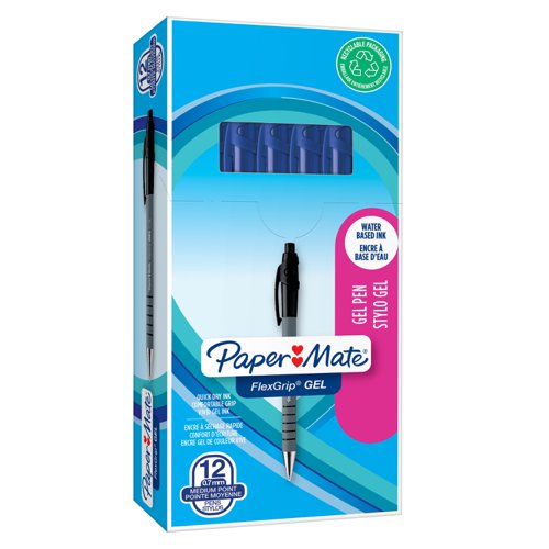 Paper Mate 2108213 FlexGrip Gel Pens Blue Pack Of 12 | 33903J | Newell Brands